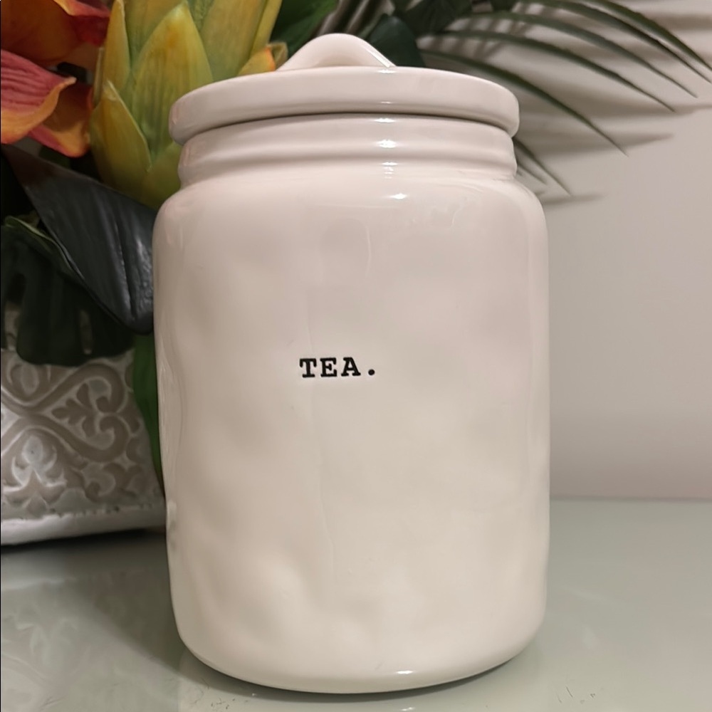 White Ceramic Tea Canister
